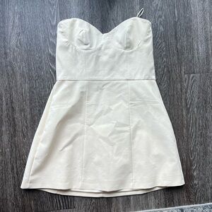 Zara Strapless Cream Dress